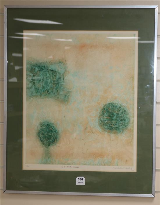 Shiochi Hasegawa, limited edition print, Nothara, 8/70, 59 x 49cm